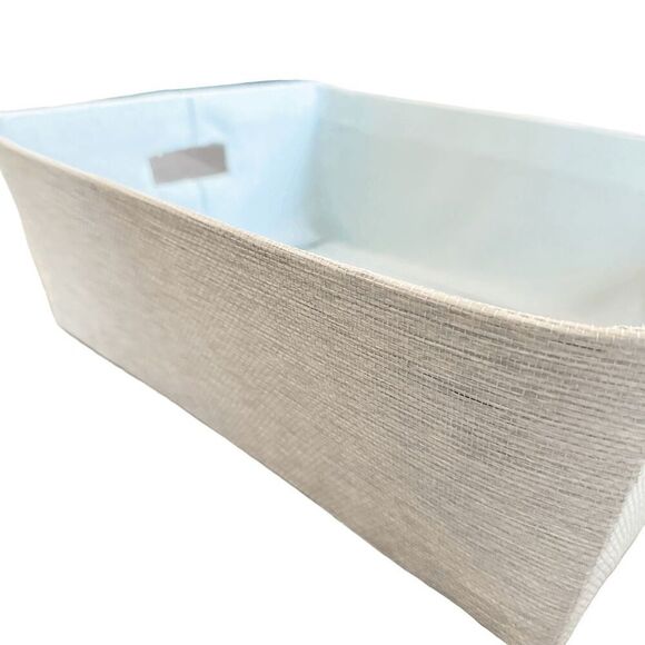 Brand New Gracie Oaks Blue Linen Nursery Basket - Picture 8 of 10